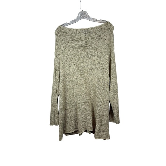 Twiggy London Oversized Knit Sweater, Dark Oatmeal, Size 1X - Picture 2 of 5